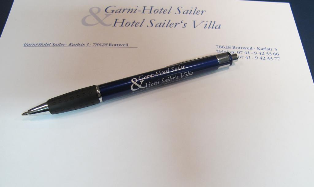 Garni-Hotel Sailer & Hotel Sailer'S Villa Rottweil Exterior foto